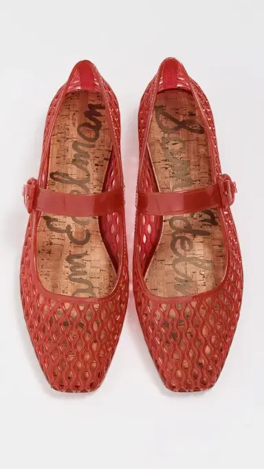 Sam Edelman Michaela Jelly Flats Red 5 | Thumbnail 5
