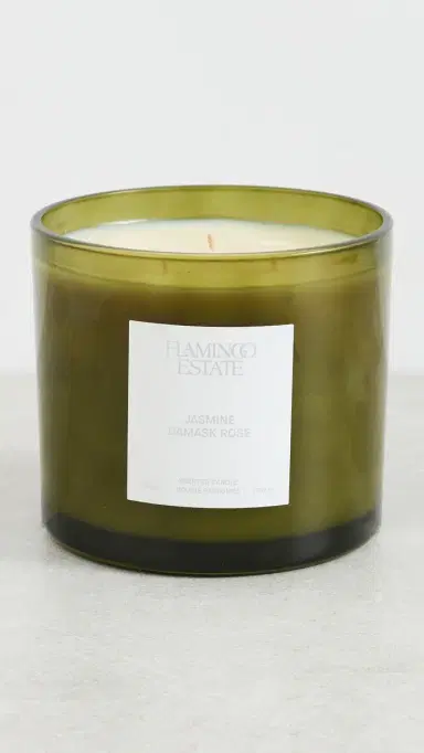 Flamingo Estate Blooming Jasmine and Rose XL Candle Green One Size | Thumbnail 2