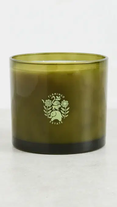 Flamingo Estate Blooming Jasmine and Rose XL Candle Green One Size | Thumbnail 3