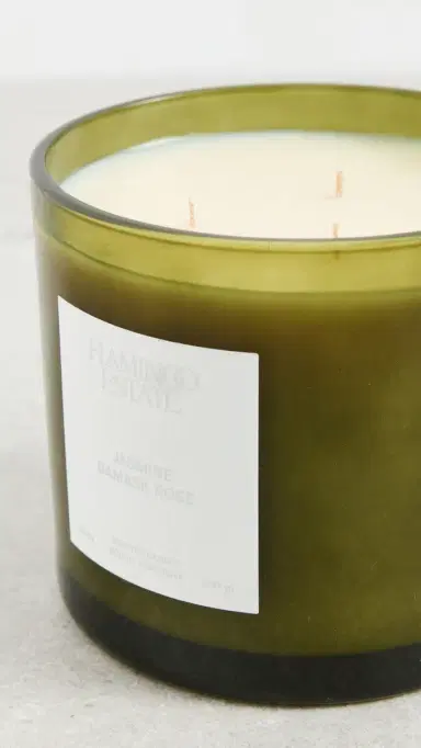 Flamingo Estate Blooming Jasmine and Rose XL Candle Green One Size | Thumbnail 4