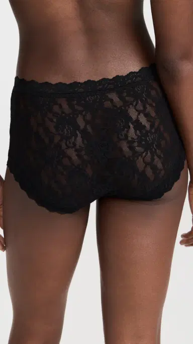 Hanky Panky Signature Lace High Rise Boy Shorts Black | Thumbnail 3