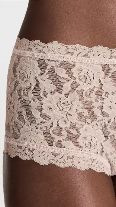 Hanky Panky ignature Lace High Rise Boy Shorts Chai | Thumbnail 4