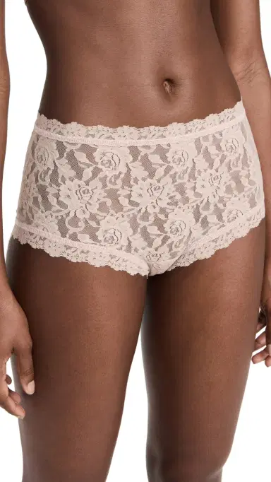 Hanky Panky ignature Lace High Rise Boy Shorts Chai | Thumbnail 5
