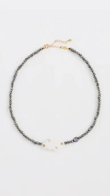 Chan Luu Carved Bone Fish Labradorite Beaded Necklace Labradorite One Size | Thumbnail 2
