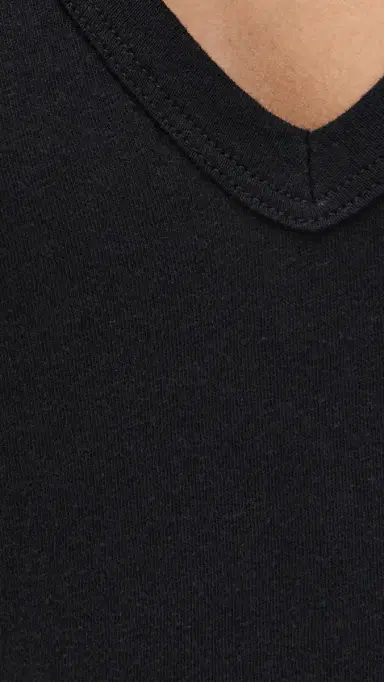 LESET Laura V Neck Tee Black M | Thumbnail 6