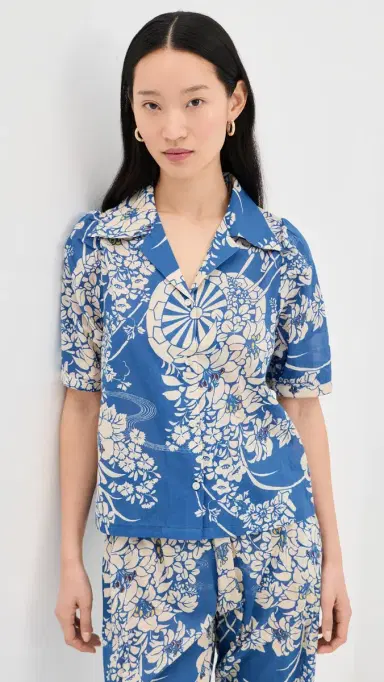 Alix of Bohemia Ophelia Royal poke Shirt Medium Blue | Thumbnail 2
