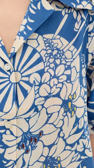 Alix of Bohemia Ophelia Royal poke Shirt Medium Blue | Thumbnail 6