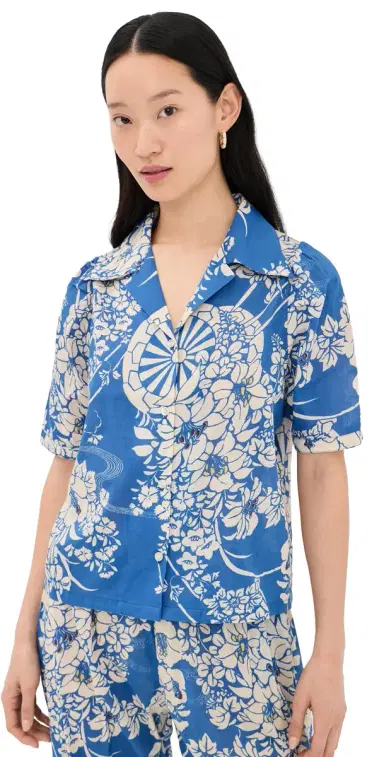Alix of Bohemia Ophelia Royal poke Shirt Medium Blue | Thumbnail 1