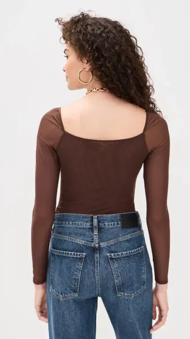 L'Agence Gwendolyn Thong Bodysuit Chocolate S | Thumbnail 3