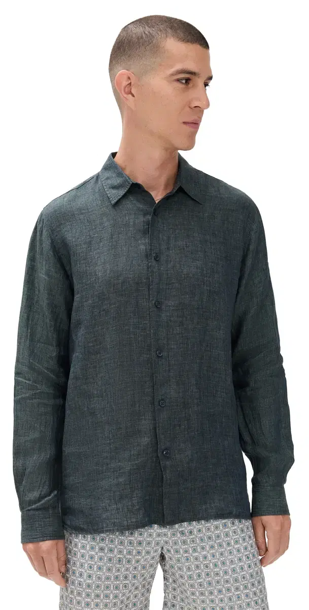 Justin Lino titched Button Down altwater Blue