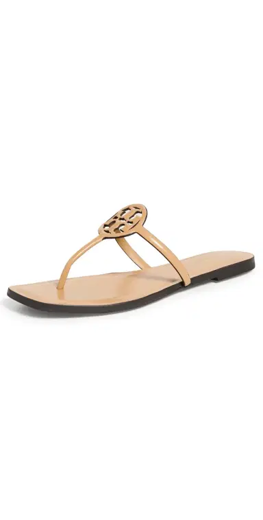 Tory Burch Miller Capri Sandals Honeycomb Tan 8 | Thumbnail 1 Tory Burch Miller Capri Sandals Honeycomb Tan 8 | Thumbnail 1