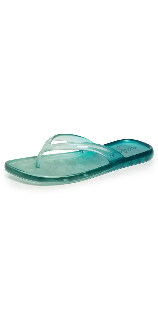 Beachwear Jelly Flip Flops Green/Blue