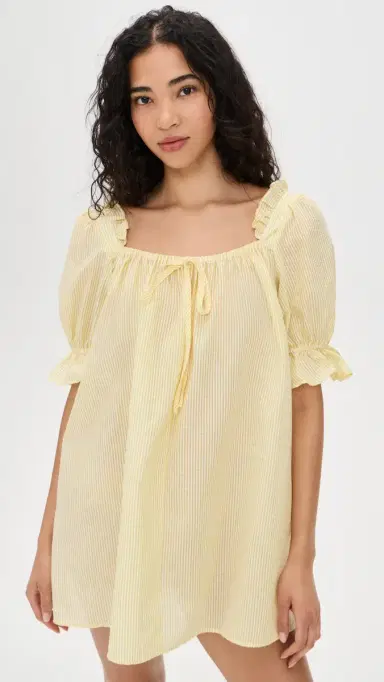 o.p.t o. p.t Allegra Mini Dress Yellow Stripe L | Thumbnail 2