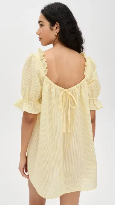 o.p.t o. p.t Allegra Mini Dress Yellow Stripe L | Thumbnail 3