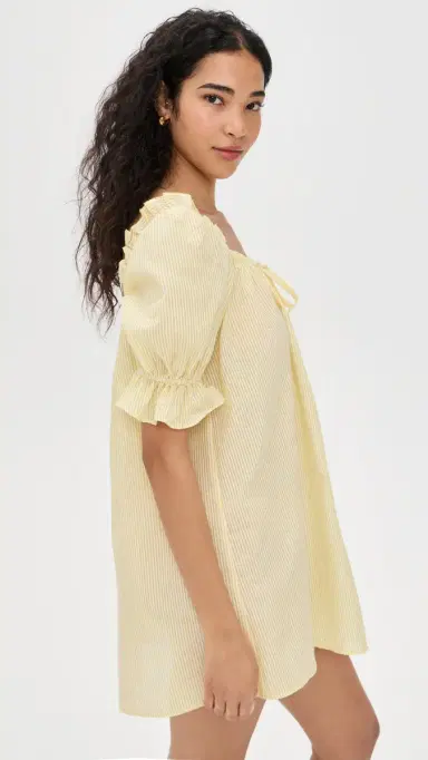 o.p.t o. p.t Allegra Mini Dress Yellow Stripe L | Thumbnail 4