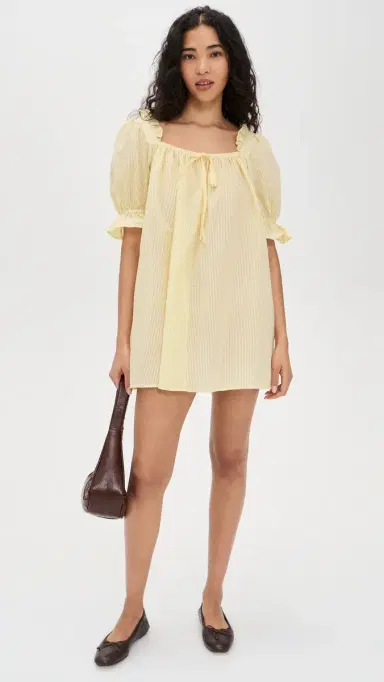 o.p.t o. p.t Allegra Mini Dress Yellow Stripe L | Thumbnail 5