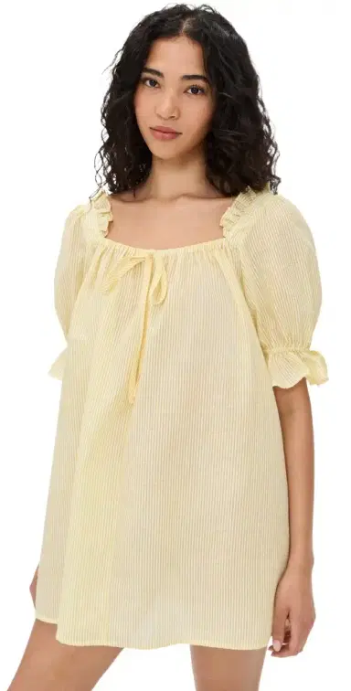 o.p.t o. p.t Allegra Mini Dress Yellow Stripe L | Thumbnail 1