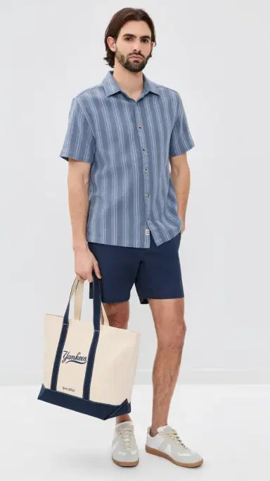 Fair Harbor Oasis Textured Shirt Maritime tripe | Thumbnail 5