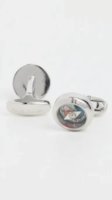 Paul Smith Men Compass Cufflinks Cyclist Stripe One Size | Thumbnail 4