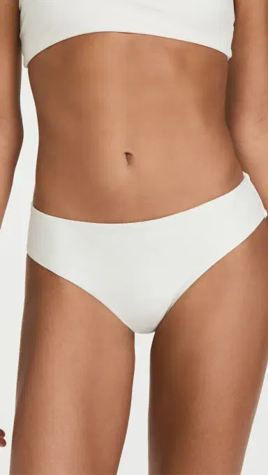 MIKOH Cruz Bay Full Coverage Bikini Bottoms Ecru | Thumbnail 2