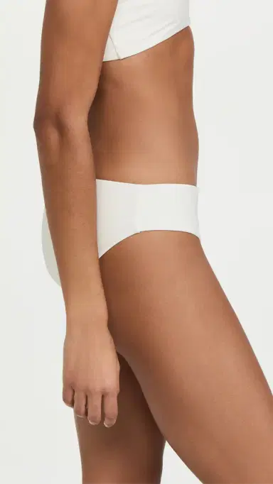 MIKOH Cruz Bay Full Coverage Bikini Bottoms Ecru | Thumbnail 4