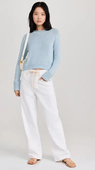 La Ligne Solid Mini Marina Sweater Light Blue | Thumbnail 5