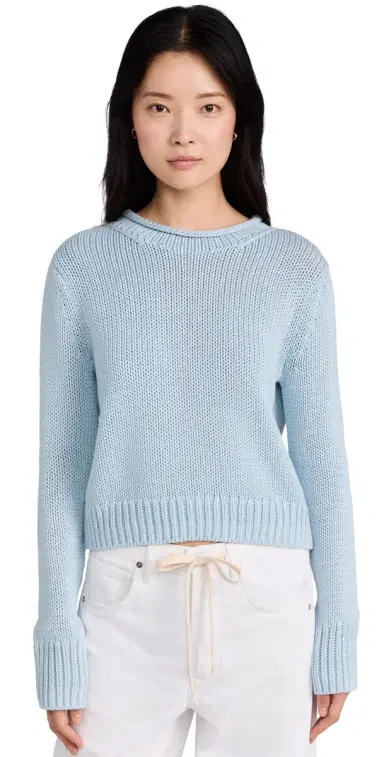 La Ligne Solid Mini Marina Sweater Light Blue | Thumbnail 1