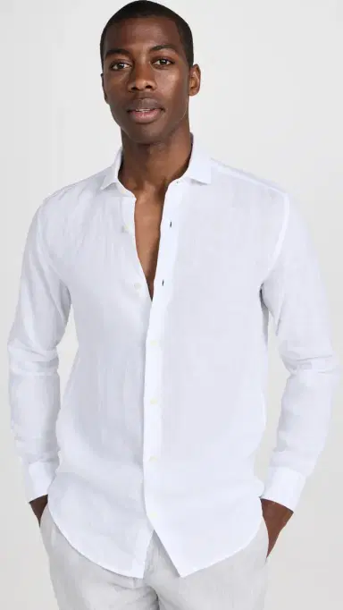 Frescobol Carioca Antonio Linen Shirt White L | Thumbnail 2