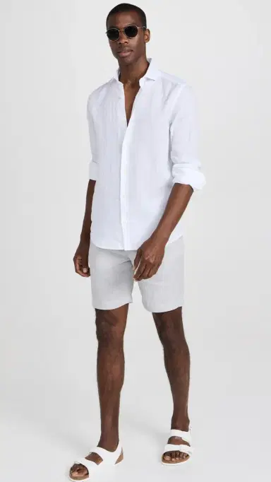 Frescobol Carioca Antonio Linen Shirt White L | Thumbnail 5