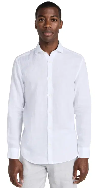 Frescobol Carioca Antonio Linen Shirt White L | Thumbnail 1