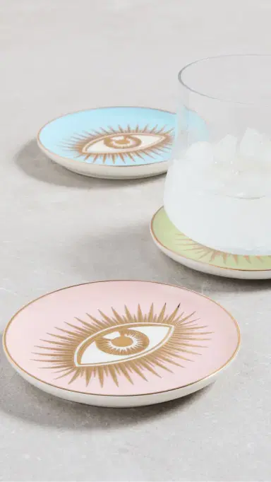 Jonathan Adler Le Wink Coasters Multi One Size | Thumbnail 4