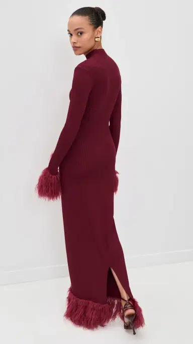 Yellow the Label Milli Knit Dress Burgundy | Thumbnail 3 Yellow the Label Milli Knit Dress Burgundy | Thumbnail 3