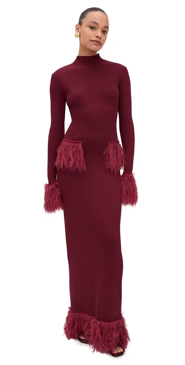 Milli Knit Dress Burgundy