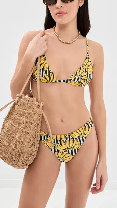 SIMONMILLER Bwai Bikini Top Banana Stripe | Thumbnail 2