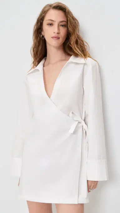 Vitamin A Elodie Wrap Dress White | Thumbnail 2