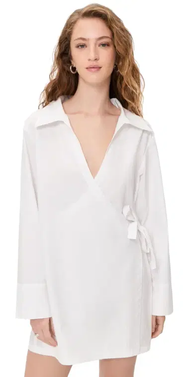 Vitamin A Elodie Wrap Dress White | Thumbnail 1