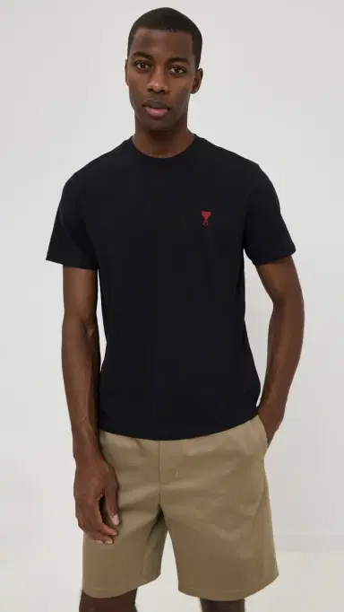 AMI ADC Classic Fit Red Logo Tee Black | Thumbnail 2 AMI ADC Classic Fit Red Logo Tee Black | Thumbnail 2