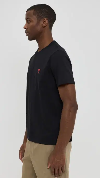 AMI ADC Classic Fit Red Logo Tee Black | Thumbnail 4 AMI ADC Classic Fit Red Logo Tee Black | Thumbnail 4