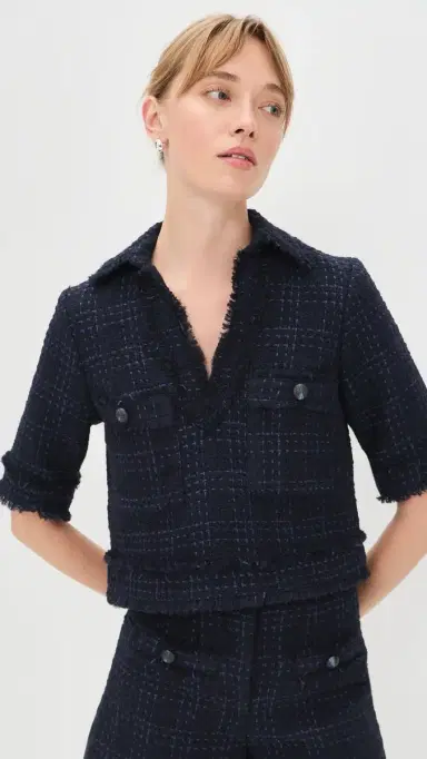 Veronica Beard Babbs Top Navy | Thumbnail 2 Veronica Beard Babbs Top Navy | Thumbnail 2