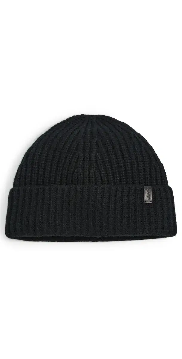 Vince Cashmere Blend Shaker Stitch Knit Beanie Black One Size