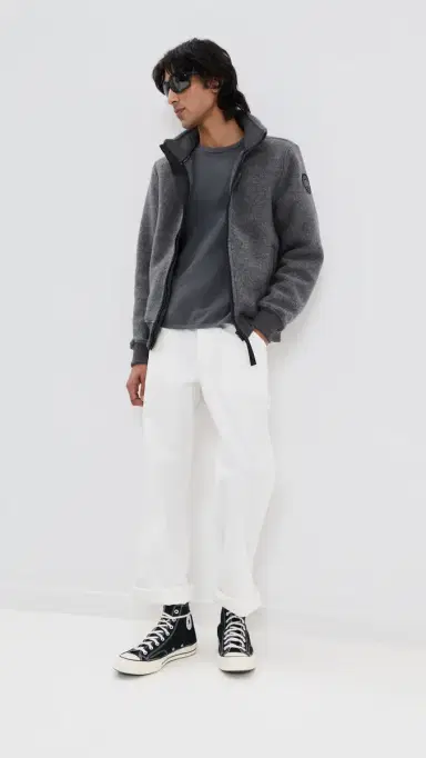 Canada Goose Black Disc Lawson Fleece Jacket Quarry Grey | Thumbnail 5 Canada Goose Black Disc Lawson Fleece Jacket Quarry Grey | Thumbnail 5