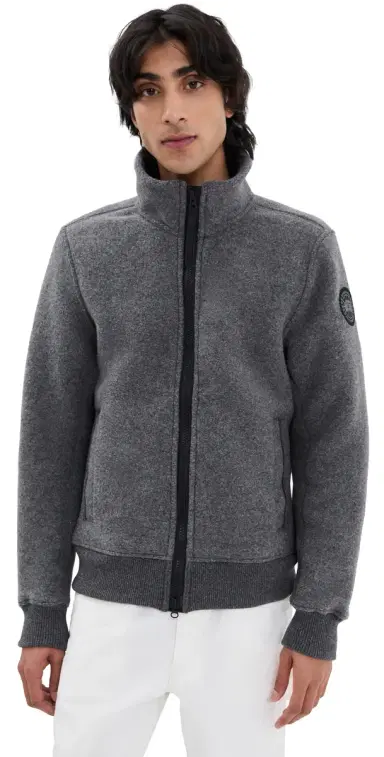 Canada Goose Black Disc Lawson Fleece Jacket Quarry Grey | Thumbnail 1 Canada Goose Black Disc Lawson Fleece Jacket Quarry Grey | Thumbnail 1