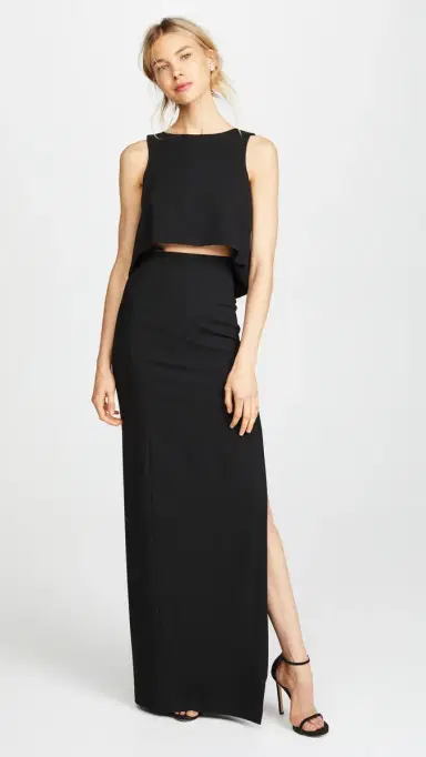 BLACK HALO Kacie 2 Piece Maxi Dress Black 8 | Thumbnail 2 BLACK HALO Kacie 2 Piece Maxi Dress Black 8 | Thumbnail 2