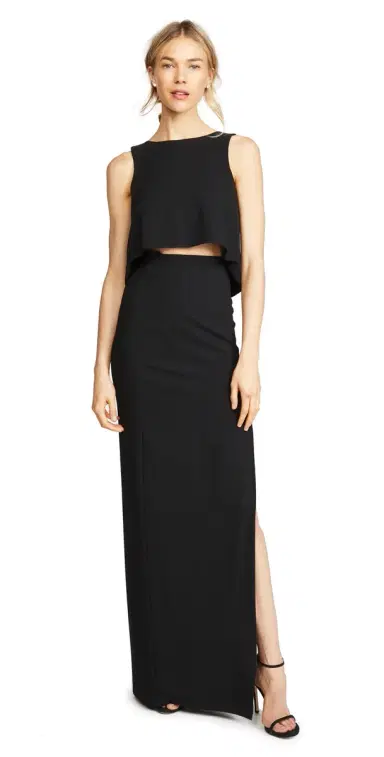 BLACK HALO Kacie 2 Piece Maxi Dress Black 8 | Thumbnail 1 BLACK HALO Kacie 2 Piece Maxi Dress Black 8 | Thumbnail 1