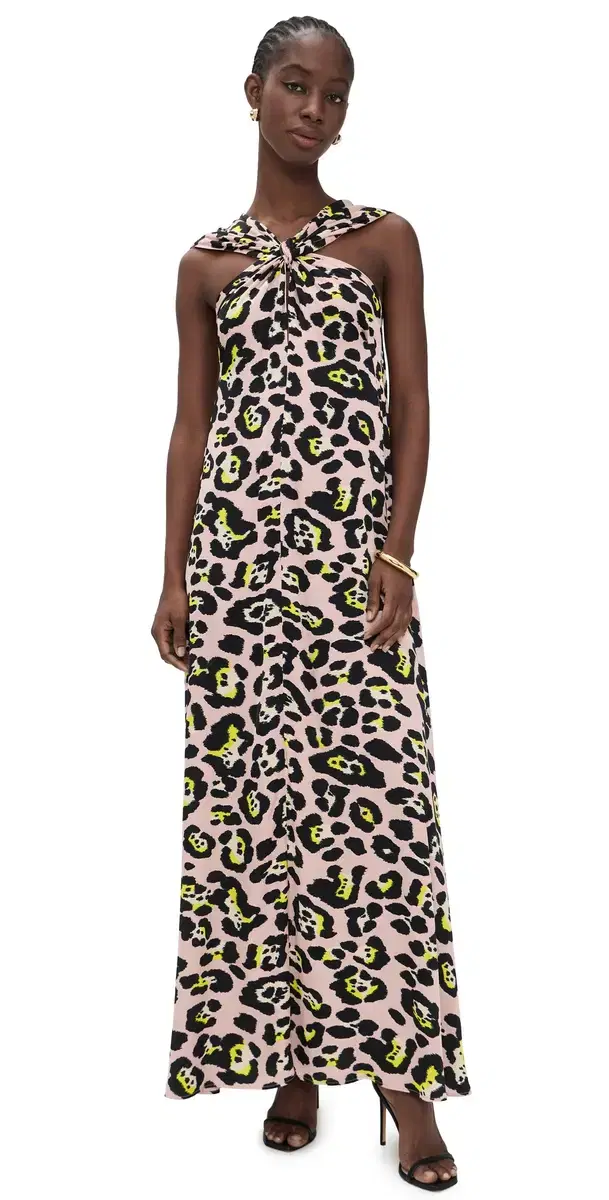 ESSENTIEL ANTWERP Jaycee Halterneck Maxi Dress Combo1 Pink Pastel