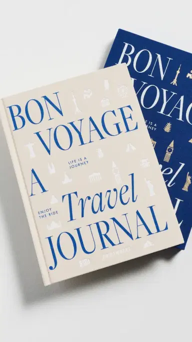 Printworks Bon Voyage Travel Journal Blue/Beige | Thumbnail 4 Printworks Bon Voyage Travel Journal Blue/Beige | Thumbnail 4