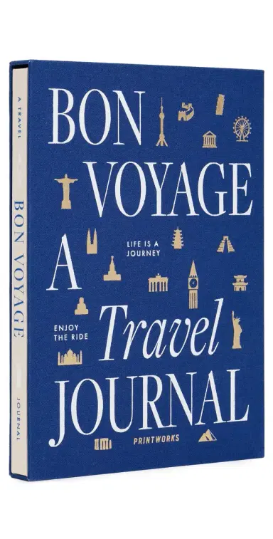 Printworks Bon Voyage Travel Journal Blue/Beige | Thumbnail 1 Printworks Bon Voyage Travel Journal Blue/Beige | Thumbnail 1