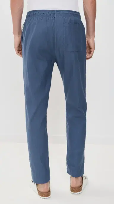 Onia Stretch Linen Pull-On Pants Vintage Indigo S | Thumbnail 3