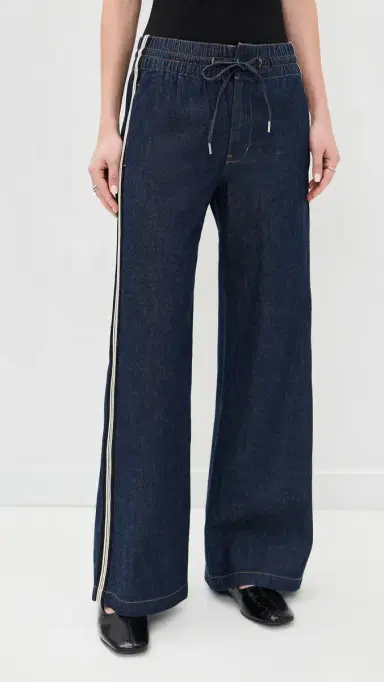 Veronica Beard Jean Taylor High Rise Wide Leg Jeans Indigo Rinse | Thumbnail 2