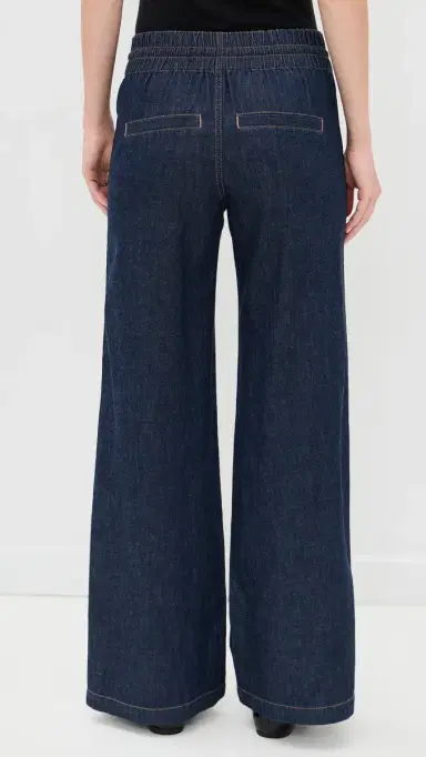 Veronica Beard Jean Taylor High Rise Wide Leg Jeans Indigo Rinse | Thumbnail 3